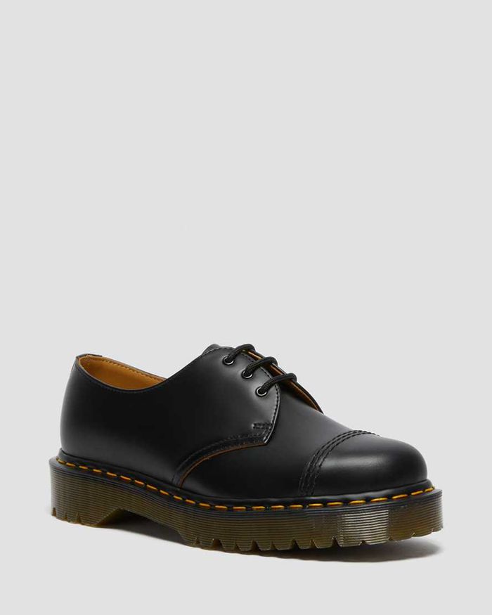 Dr Martens Oxfords Dame Svart 1461 Bex Made In England Toe Cap 2941FWSUE